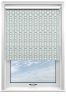 Geometric Stripe, Green - Twist&Fit Roller Blind
